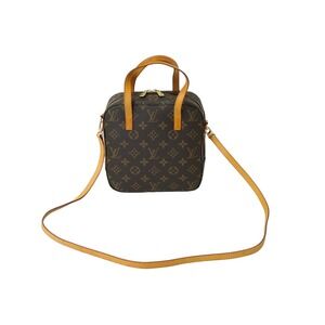 LOUIS VUITTON Spontini Handbag Monogram Brown